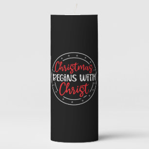 Christmas Begins With Christ-65772 Pillar Candle