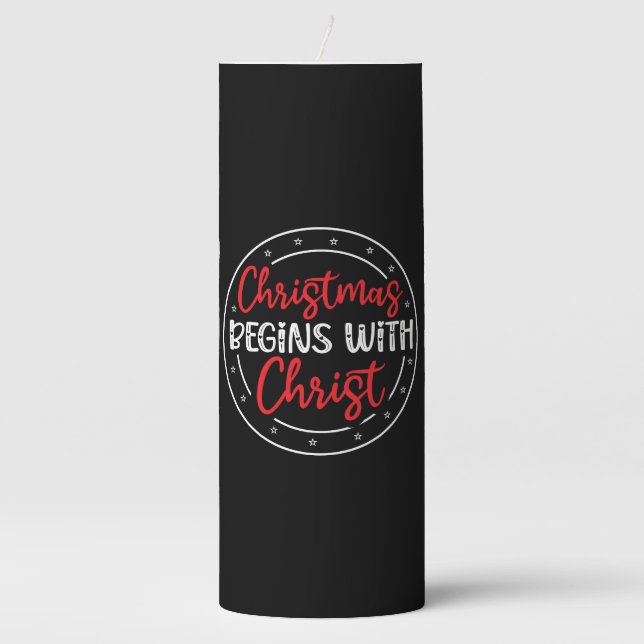 Christmas Begins With Christ-65772 Pillar Candle (Front)