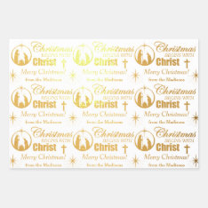 Christmas Begins With Christ Foil Wrapping Paper Sheets at Zazzle