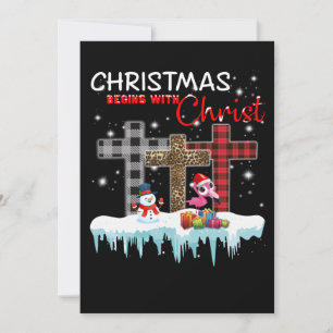 Christmas Begins With Christ Love Flamingo Save The Date
