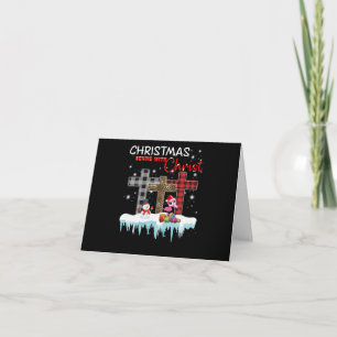 Christmas Begins With Christ Love Flamingo Thank You Card