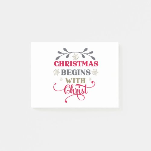 Christmas begins with Christ Post_it Notes