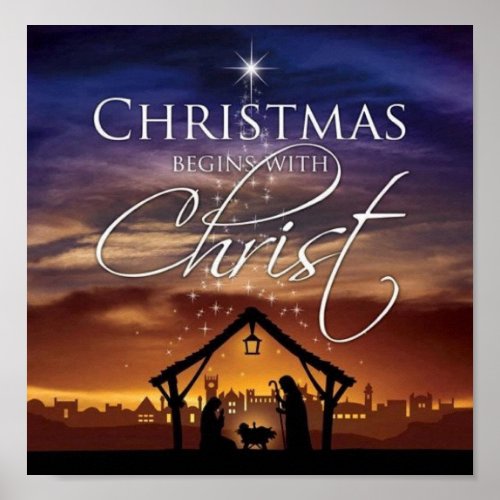 Christmas begins with Christ Poster