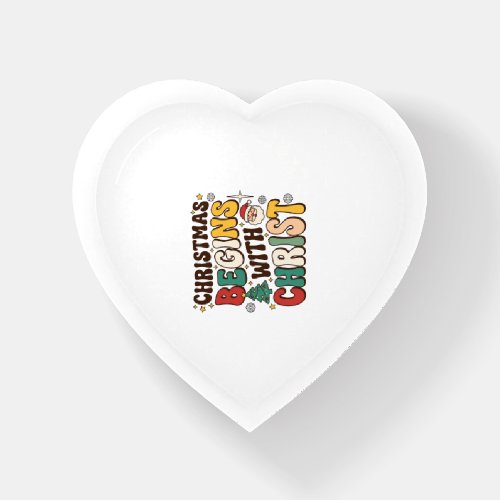 Christmas Begins With Christ Santa Tree Design Paperweight