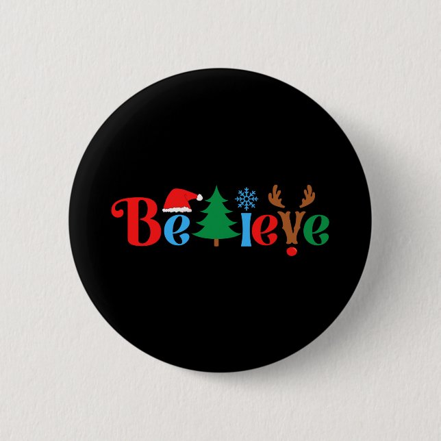Christmas Believe Button (Front)