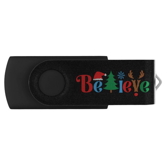 Christmas Believe Flash Drive (Front)