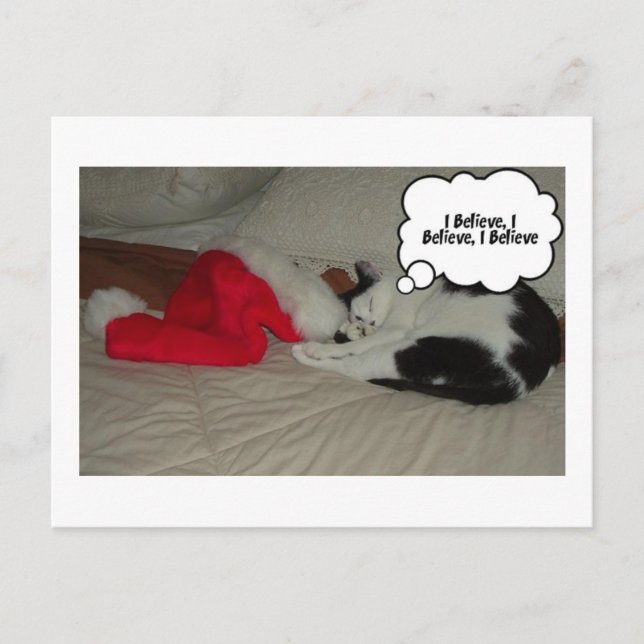 Christmas Believe Holiday Postcard (Front)