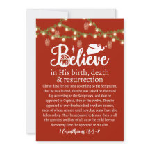 Christmas Believe Jesus Nativity Red Mason Lights