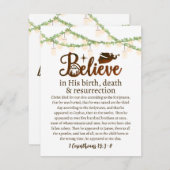 Christmas Believe Jesus Nativity Rustic Script Holiday Card (Front/Back)