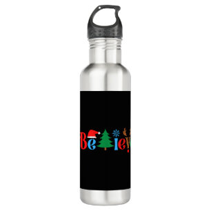 Christmas Believe Stainless Steel Water Bottle