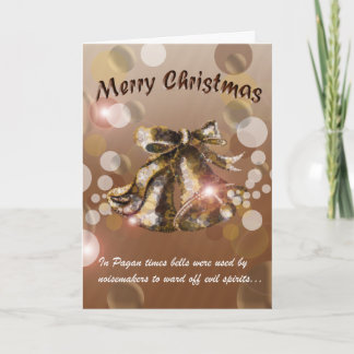 Christmas Bell (Brown) Holiday Card