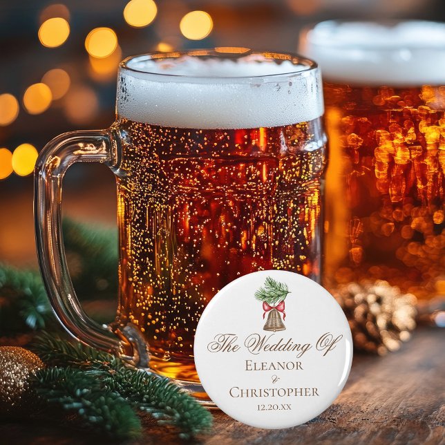 Christmas Bell Customized Holiday Wedding Favor Bottle Opener (Creator Uploaded)