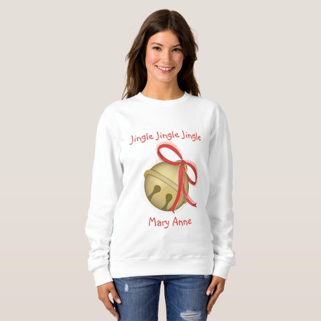 Christmas Bell Editable Women's Sweatshirt (Front Full)