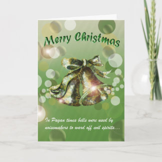 Christmas Bell (Green) Holiday Card