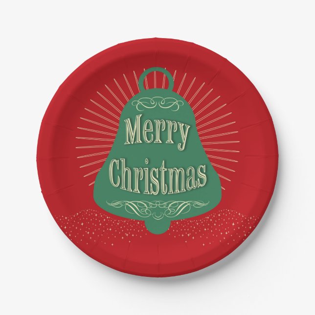 Christmas bell paper plates (Front)