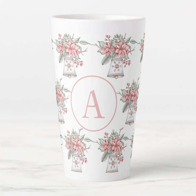 Christmas Bell Pattern  Latte Mug (Front)