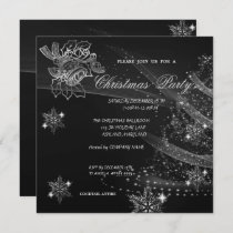 Christmas Bell,Snowflakes,Tree ,Company  Party Invitation