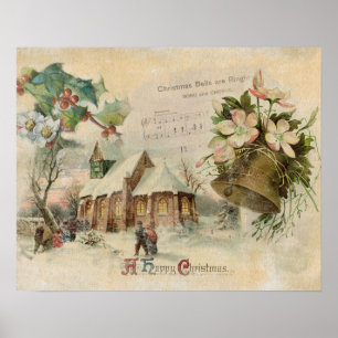 "Christmas Bell" Vintage Poster