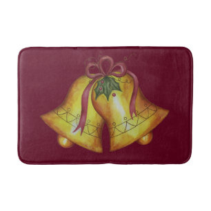 Christmas Bells Bath Mat Bathroom Rug Decoration