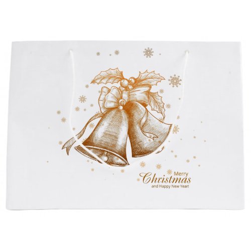 Christmas Bells_Merry Christmas_Happy New Year Large Gift Bag