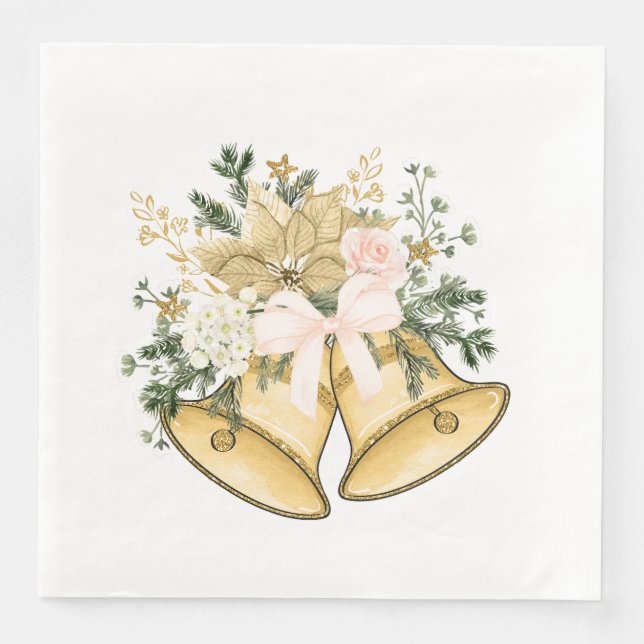Christmas Bells Paper Napkin (Front)