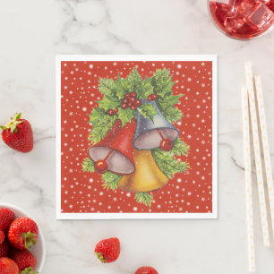Christmas Bells Paper Plate Napkins