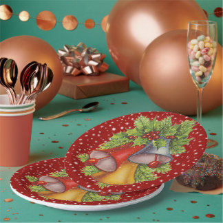 Christmas Bells Paper Plates