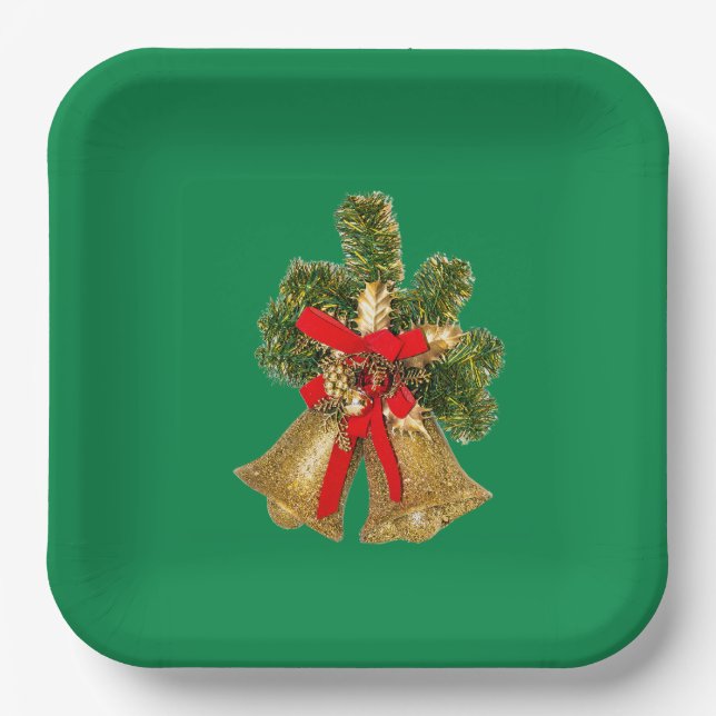 Christmas Bells Paper Plates (Front)