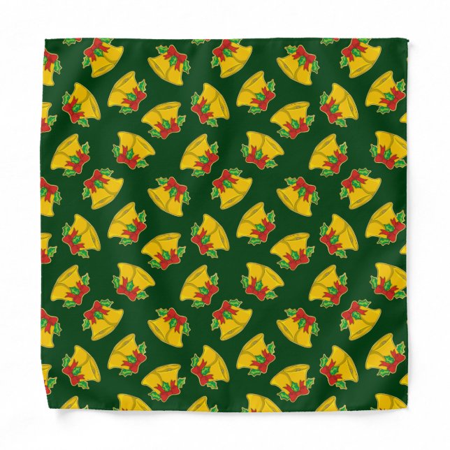 Christmas Bells Pattern Bandana (Front)