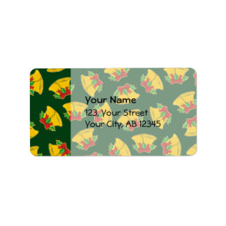 Christmas Bells Pattern Label