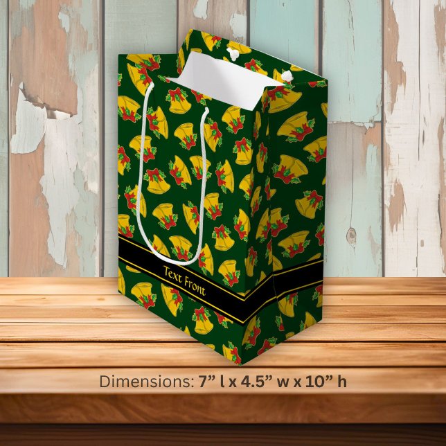 Christmas Bells Pattern Medium Gift Bag (Creator Uploaded)