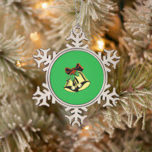 Christmas Bells Pewter Snowflake