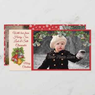 Christmas Bells Photocard Holiday Card