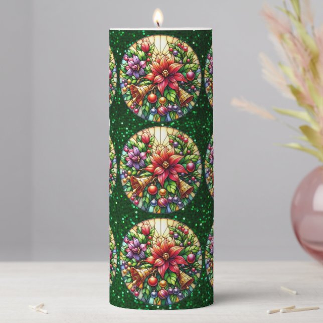 Christmas Bells Pillar Candle (In Situ)