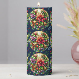 Christmas Bells Pillar Candle