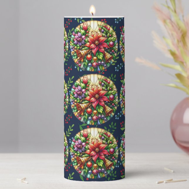 Christmas Bells Pillar Candle (In Situ)