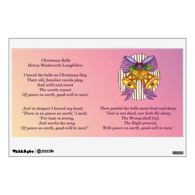 Christmas Bells Poem Wall Sticker (Front)