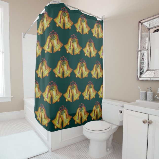 Christmas Bells Shower Curtain  (In Situ)