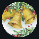 Christmas Bells Sticker<br><div class="desc">fun design in public domain</div>