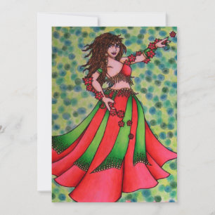 Christmas Belly Dancer Invitation