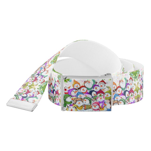 Christmas Belt Happy Snowmans Party (Snake)