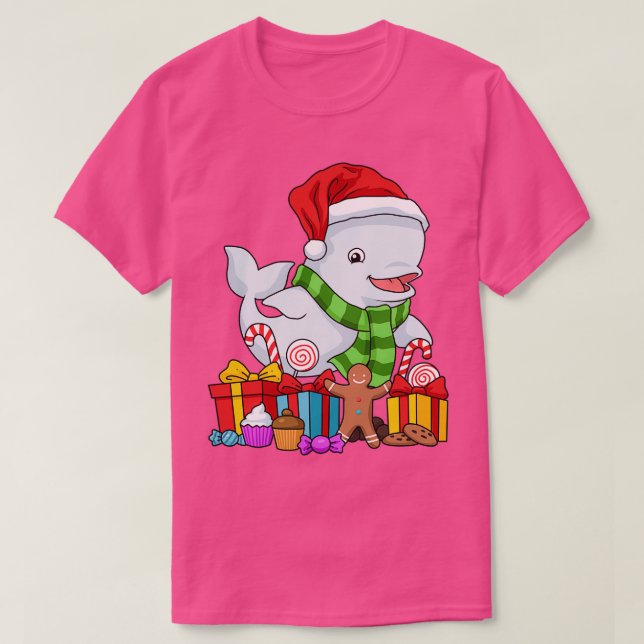Christmas Beluga Whale Gift Kids Christmas Gift Me T-Shirt (Design Front)
