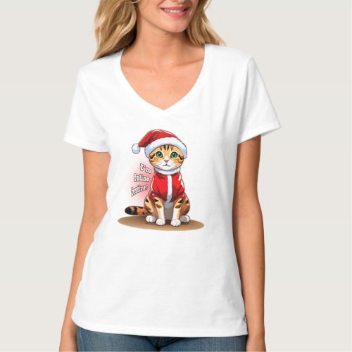 Christmas Bengal Cat  CA1 510 T_Shirt