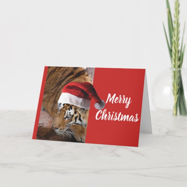 Christmas Bengal Tiger Card (Front)