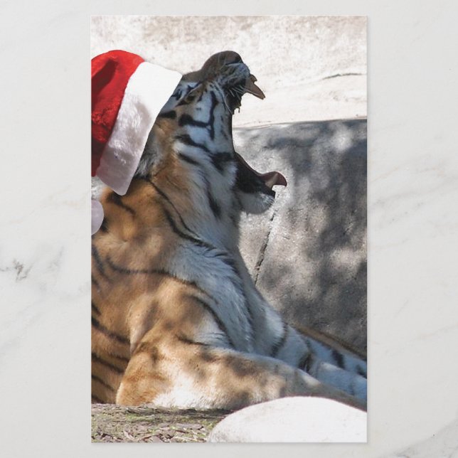 Christmas Bengal Tiger Stationery (Front)