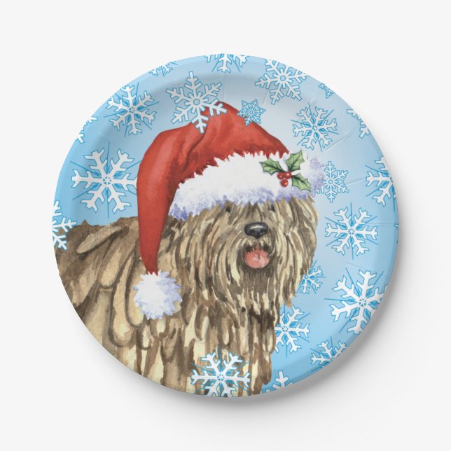 Christmas Bergamasco Paper Plates (Front)