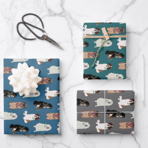 Christmas Bernese Leonberger St Bernard Pyrenees  Wrapping Paper Sheets