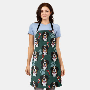 Christmas Bernese Mountain Dog Apron