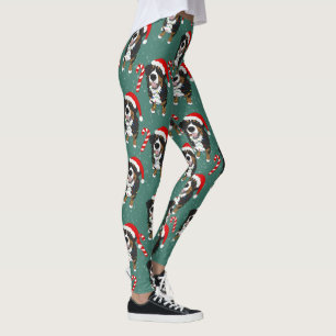 Christmas Bernese Mountain Dog Leggings