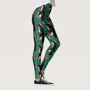 Christmas Bernese Mountain Dog Leggings